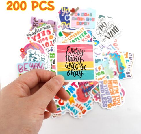 Motivational Stickers, 200pcs Inspirational Stickers for Water Bottles, Positive Affirmation Sticker for Journaling Scrapbooking, Waterproof Vinyl Laptop Quote Sticker for Adults Teens Women in Saudi Arabia