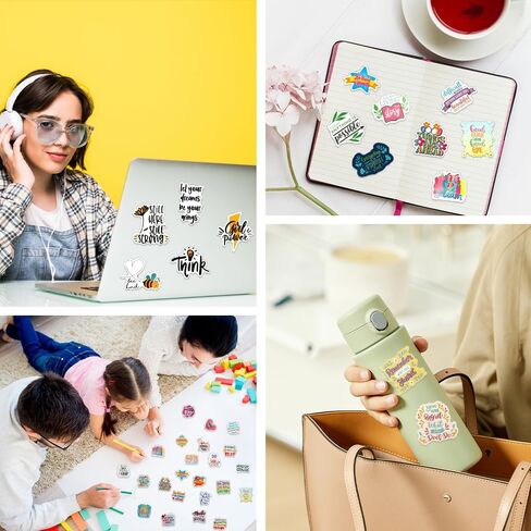 Motivational Stickers, 200pcs Inspirational Stickers for Water Bottles, Positive Affirmation Sticker for Journaling Scrapbooking, Waterproof Vinyl Laptop Quote Sticker for Adults Teens Women in Saudi Arabia