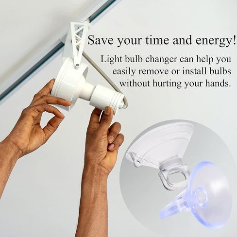 Light Bulb Changer Suction Cup Light Bulb Removal Tool 2 Size Bulb Remover MR16 GU10 Lamp Changer Head for Halogen Mini Track Lights and Range Hood(6PCS) in Kuwait