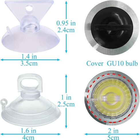 Light Bulb Changer Suction Cup Light Bulb Removal Tool 2 Size Bulb Remover MR16 GU10 Lamp Changer Head for Halogen Mini Track Lights and Range Hood(6PCS) in Kuwait