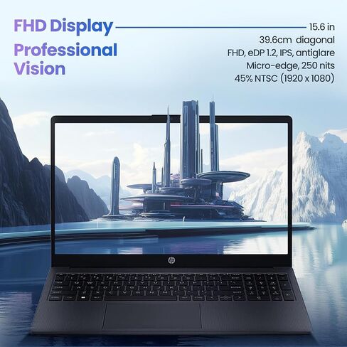 HP 255 G10 كمبيوتر محمول للمنزل أو العمل ، ذاكرة الوصول العشوائي 64 جيجابايت ، 1 تيرابايت SSD ، 15.6 "Full HD ، Ryzen 3 7330U (Beat Intel I5-1135G7) ، HDMI ، USB-C ، Windows 11 Pro ، Business and Fun Ready (READED) in Saudi Arabia