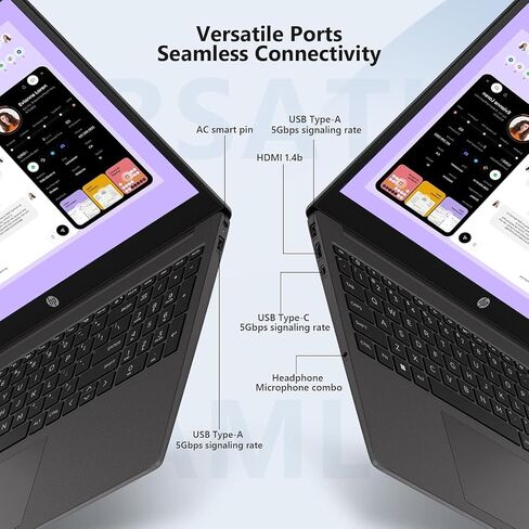 HP 255 G10 كمبيوتر محمول للمنزل أو العمل ، ذاكرة الوصول العشوائي 64 جيجابايت ، 1 تيرابايت SSD ، 15.6 "Full HD ، Ryzen 3 7330U (Beat Intel I5-1135G7) ، HDMI ، USB-C ، Windows 11 Pro ، Business and Fun Ready (READED) in Saudi Arabia