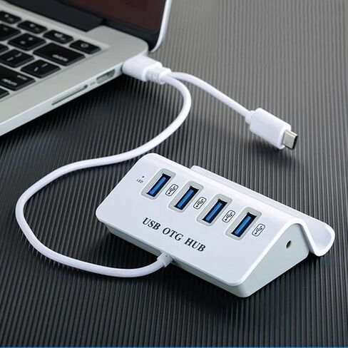 متعدد الوظائف 4-PORT USB 3.0 محاور مع حامل الحامل الجهاز اللوحي من النوع C USB محور الطاقة ADPTER in Saudi Arabia