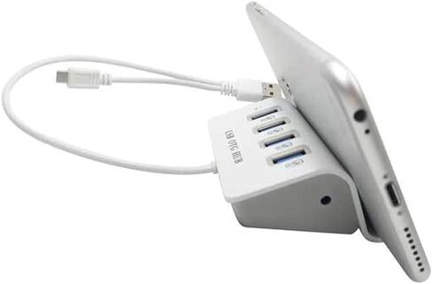متعدد الوظائف 4-PORT USB 3.0 محاور مع حامل الحامل الجهاز اللوحي من النوع C USB محور الطاقة ADPTER in Saudi Arabia