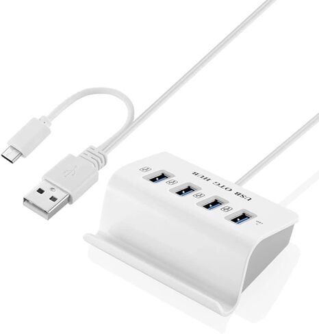 متعدد الوظائف 4-PORT USB 3.0 محاور مع حامل الحامل الجهاز اللوحي من النوع C USB محور الطاقة ADPTER in Saudi Arabia