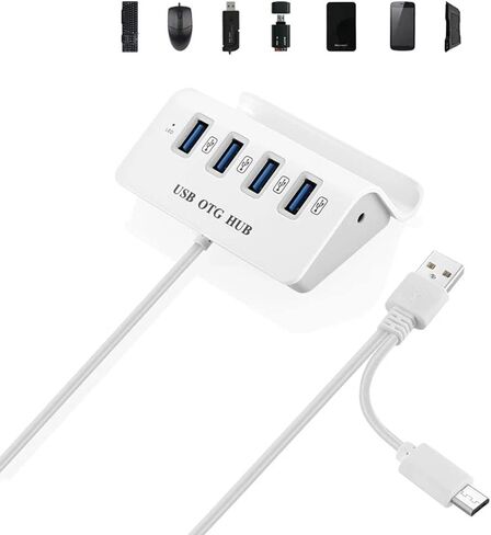 متعدد الوظائف 4-PORT USB 3.0 محاور مع حامل الحامل الجهاز اللوحي من النوع C USB محور الطاقة ADPTER in Saudi Arabia