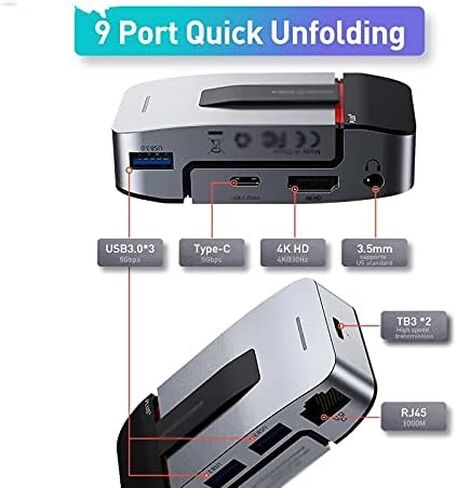 USB C HUB إلى USB 3.0 USB HUB HUB SPLITTER RJ45 COMBLITY RJ45 in Saudi Arabia