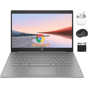 HP Chromebook 15.6" HD Flagship Laptop for Student Business, Quad-Core Intel N200 Processor, 8GB RAM, 320GB Storage (64GB eMMC + 256GB Card), Webcam, WiFi, Long Battery, Chrome OS+HubxcelAccessory in Kuwait