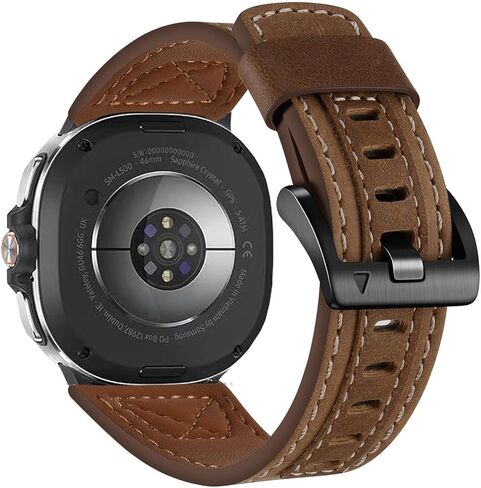 Leather Band Compatible SAMSUNG Galaxy Watch 8 40mm 44mm/8 Classic 46mm Watch Bands 2025, Top Genuine Leather Watch Straps Wristband for Men and Women in Kuwait