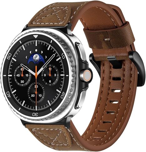 Leather Band Compatible SAMSUNG Galaxy Watch 8 40mm 44mm/8 Classic 46mm Watch Bands 2025, Top Genuine Leather Watch Straps Wristband for Men and Women in Kuwait