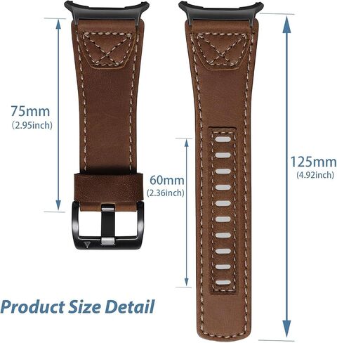 Leather Band Compatible SAMSUNG Galaxy Watch 8 40mm 44mm/8 Classic 46mm Watch Bands 2025, Top Genuine Leather Watch Straps Wristband for Men and Women in Kuwait