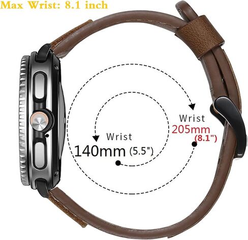 Leather Band Compatible SAMSUNG Galaxy Watch 8 40mm 44mm/8 Classic 46mm Watch Bands 2025, Top Genuine Leather Watch Straps Wristband for Men and Women in Kuwait