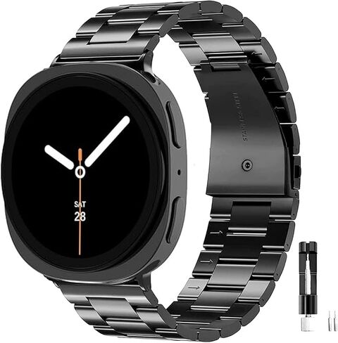 العصابات المعدنية لـ Galaxy Watch 8 Classic Band 46mm/Samung Galaxy Watch 8 40mm/44mm 2025 ، واحدة نقرة واحدة in Saudi Arabia
