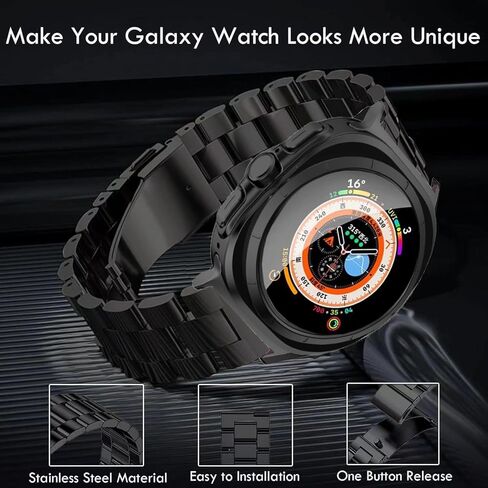 العصابات المعدنية لـ Galaxy Watch 8 Classic Band 46mm/Samung Galaxy Watch 8 40mm/44mm 2025 ، واحدة نقرة واحدة in Saudi Arabia