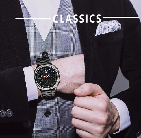 العصابات المعدنية لـ Galaxy Watch 8 Classic Band 46mm/Samung Galaxy Watch 8 40mm/44mm 2025 ، واحدة نقرة واحدة in Saudi Arabia