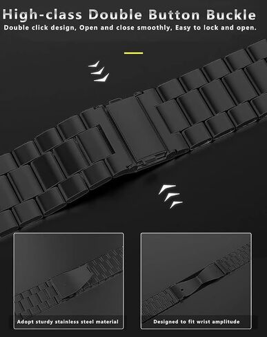 العصابات المعدنية لـ Galaxy Watch 8 Classic Band 46mm/Samung Galaxy Watch 8 40mm/44mm 2025 ، واحدة نقرة واحدة in Saudi Arabia