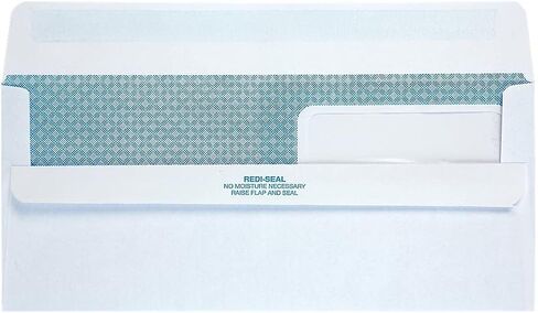 Quality Park #10 Double-Window Self-Seal Security Envelopes, For Business Statements, Invoices, 4-1/8" x 9-1/2", White, 24-lb, 500 Per Box (QUA24559) (24559) in Kuwait