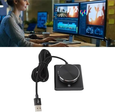 Volume Control Knob, USB Volume Knob Multimedia Controller, PC External Media Adjustment Controller with 1 Key Mute Function Plug and Play Support for 7 8 10 11 Vista in Saudi Arabia