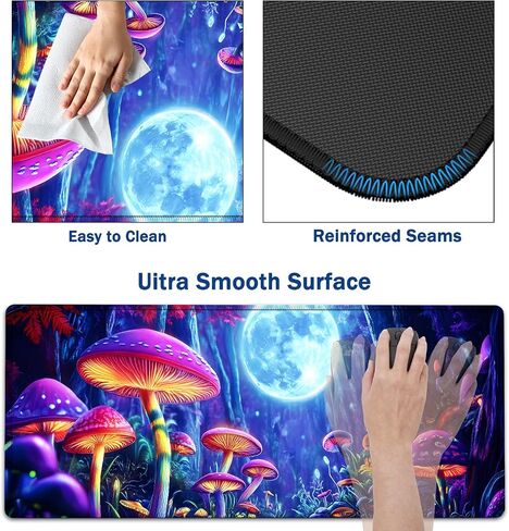 Large Mouse Pad + Keyboard Wrist Rest Set, Extended Gaming Mousepad (31.5X11.8 inch) with Non-Slip Rubber, Ergonomics Memory Foam Mouse Wrist Rest Support, Cute Penguin, White XXL Desk Pad in Saudi Arabia