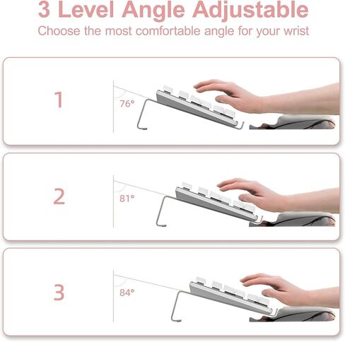 Mosiso Wrist Rest for Keyboard and Keyboard Stand Set ، Cosmos Flowers Flowers Ergonomic Wrist Rest ، وسادة خطوط المنسوجة غير المنسوجة مع حامل أكريليك سهل الطباعة للمكتب منزل ، أبيض in Saudi Arabia