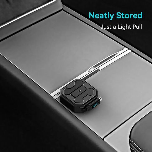 PZOZ 100W Retractable 2-in-1 Charging Cable with LED Display, Multi USB C & USB A to USB C for iPhone 17 16 15 iPad Mac Samsung for Car CarPlay Desktop Management Organizer in Saudi Arabia