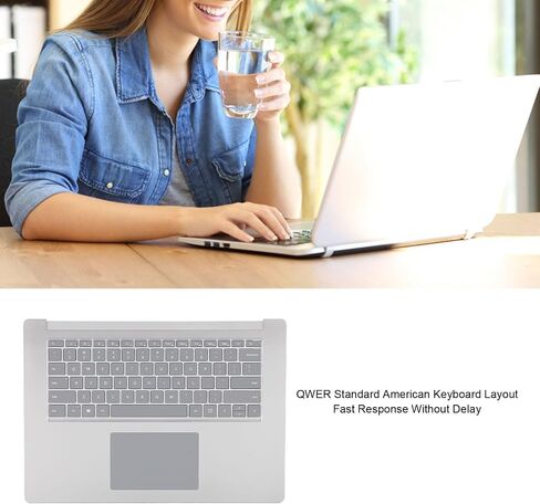 Replacement Upper Case Palmrest for 3 4 5 1873 15 in Series Laptop Backlight Keyboard Assembly with Touch pad, Laptop Upper Case Palmrest Keyboard Assembly (Black) in Saudi Arabia