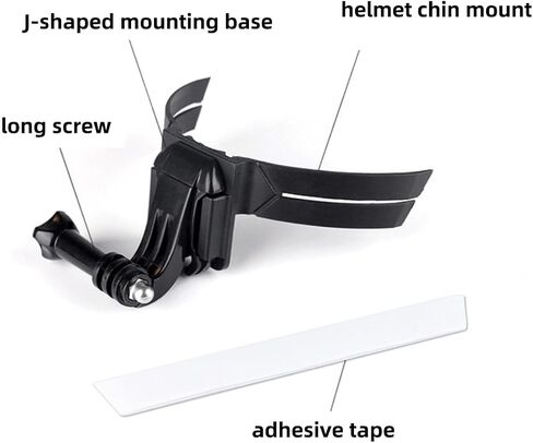 Motorcycle Helment Cons Mount for GoPro ، وأطقم حزام الذقن السريعة مع منصات لاصقة ، وملحقات لـ DJI Osmo لـ Insta360 ومعظم كاميرات الحركة in Saudi Arabia