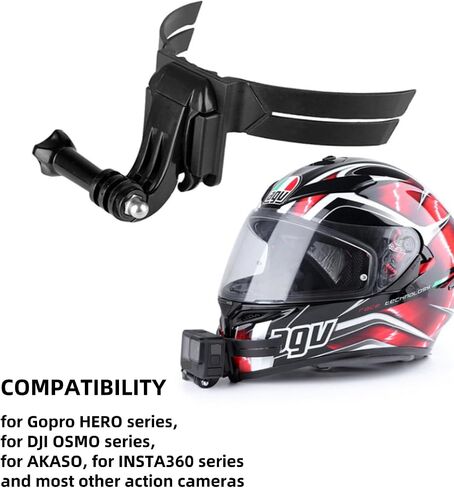 Motorcycle Helment Cons Mount for GoPro ، وأطقم حزام الذقن السريعة مع منصات لاصقة ، وملحقات لـ DJI Osmo لـ Insta360 ومعظم كاميرات الحركة in Saudi Arabia