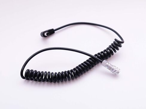 DC Angled 5.5/2.5mm Power Cable Coiled Cable for BMPCC 4K Blackmagic Pocket Cinema Camera, weipu 2pin in Kuwait