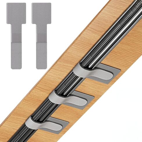 50Pcs Self Adhesive Hook and Loop Cable Ties, Hook and Loop Cable Straps, Household Office Multi-Purpose Wire Ties Cord Organizer, Adjustable Cable Management Cable Clip (Grey) in Saudi Arabia