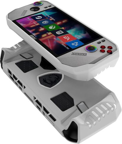 حالة وقائية لـ MSI Handheld Claw 8 AI+ A2VM Polar Tempest Edition فقط ، تغطية القبضة TPU الإكسسوارات مع قبضة و Kickstand من أجل MSI Claw 8 Polar Tempest (White) in Kuwait
