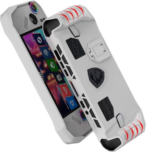 حالة وقائية لـ MSI Handheld Claw 8 AI+ A2VM Polar Tempest Edition فقط ، تغطية القبضة TPU الإكسسوارات مع قبضة و Kickstand من أجل MSI Claw 8 Polar Tempest (White) in Kuwait