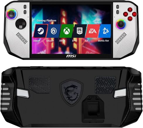 حالة وقائية لـ MSI Handheld Claw 8 AI+ A2VM Polar Tempest Edition فقط ، تغطية القبضة TPU الإكسسوارات مع قبضة و Kickstand من أجل MSI Claw 8 Polar Tempest (White) in Kuwait