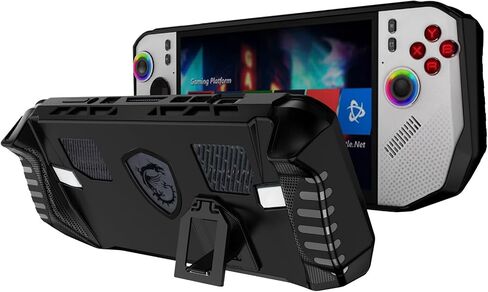 حالة وقائية لـ MSI Handheld Claw 8 AI+ A2VM Polar Tempest Edition فقط ، تغطية القبضة TPU الإكسسوارات مع قبضة و Kickstand من أجل MSI Claw 8 Polar Tempest (White) in Kuwait