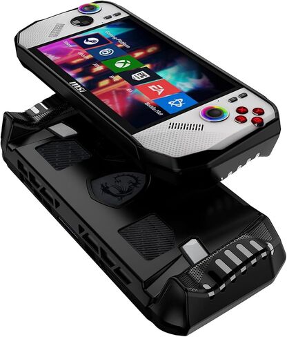 حالة وقائية لـ MSI Handheld Claw 8 AI+ A2VM Polar Tempest Edition فقط ، تغطية القبضة TPU الإكسسوارات مع قبضة و Kickstand من أجل MSI Claw 8 Polar Tempest (White) in Kuwait