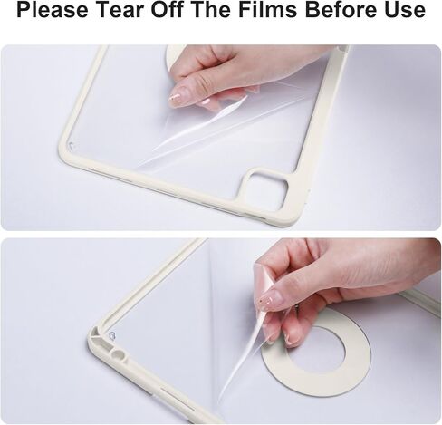 حالة لـ iPad Pro 11 بوصة M4 (2024 ، الجيل الخامس) ، غطاء مغناطيسي قابل للإزالة وقابل للفصل مع حامل قلم رصاص ، حامل قابل للتعديل ، زاوية ثلاثية ، أبيض ثلاثي ، أبيض in Kuwait