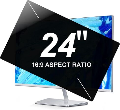 شاشة خصوصية 24 بوصة 24 بوصة لرصد الكمبيوتر - 16: 9 شاشة عريضة - الحجم (العرض: 20.90in x heigth: 11.73in) - درع خصوصية أمان البيانات - مناسبة لمختلف شاشة العلامة التجارية in Kuwait