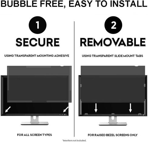شاشة خصوصية 24 بوصة 24 بوصة لرصد الكمبيوتر - 16: 9 شاشة عريضة - الحجم (العرض: 20.90in x heigth: 11.73in) - درع خصوصية أمان البيانات - مناسبة لمختلف شاشة العلامة التجارية in Kuwait