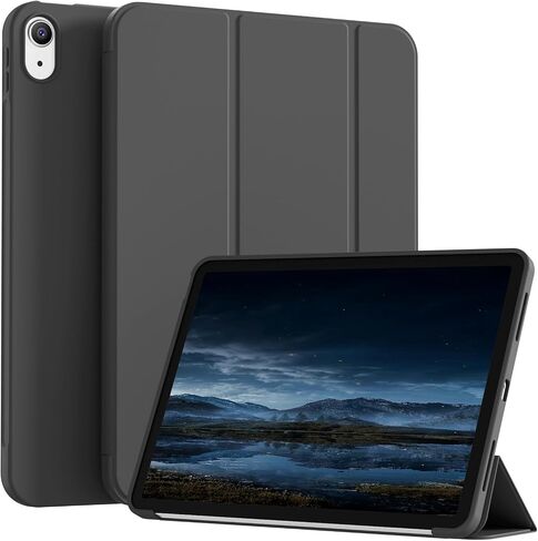 حالة لجهاز iPad (A16) 11 بوصة 2025/iPad 10th Generation 10.9 بوصة 2022 ، وغطاء واقعي خفيف وخفيف ، وغطاء ثلاثي المتقدم ، وظهر TPU الناعم ، ودعم اللمس ، والاستيقاظ التلقائي/النوم ، الكريم الأبيض in Kuwait