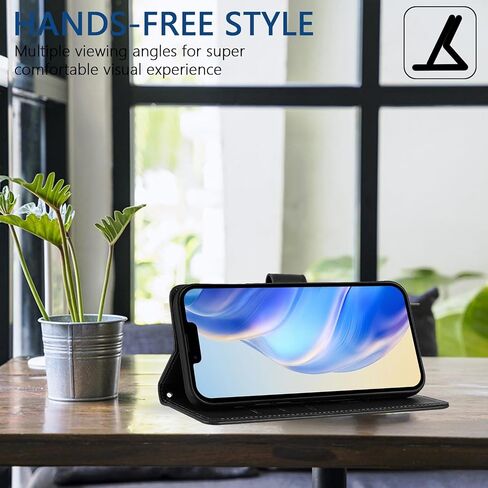 بالنسبة إلى Galaxy A15 5G Phone Case Wallet ، فتحات حامل بطاقة حظر RFID ، وقفص جلدي لـ Samsung A15 5G ، حزام المعصم ، الوجه الوقائي المغناطيسي Cover Phone Case Gen for Galaxy A15 5G -Black in Saudi Arabia