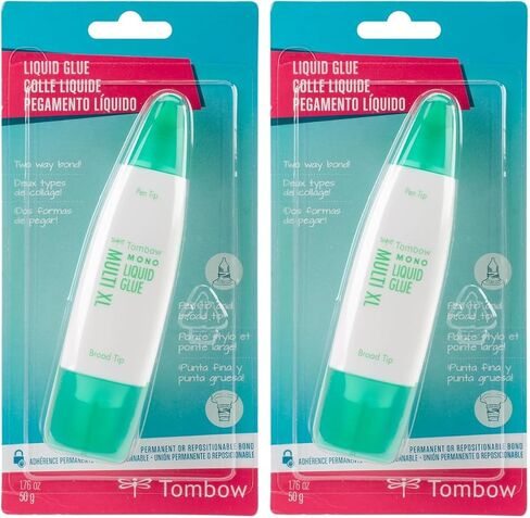 Tombow 52195 MONO Multi XL Liquid Glue, 1.76 Ounce Each, 10-Pack. Value Size, Multi-Purpose Glue with Dual Tip Dispenser. in Saudi Arabia