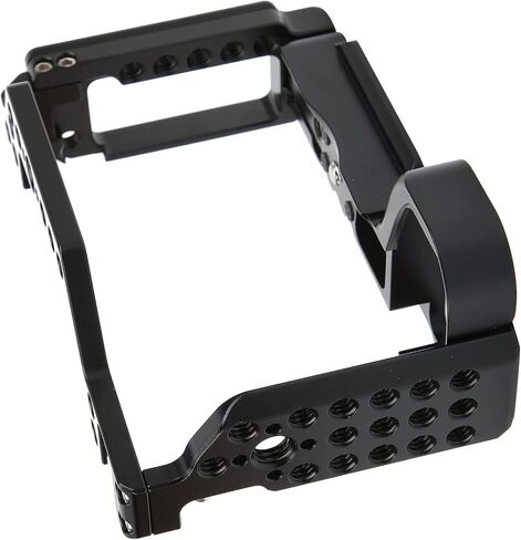 DENASH CAMERA CAGE RABBIT CAGE ، سبيكة الألومنيوم المصنعة CNC لكاميرا SLR ، قفص الأرانب ، المقاومة ، جوفاء أسود مع مفتاح سداسي لأضواء الفيديو من أجل in Saudi Arabia