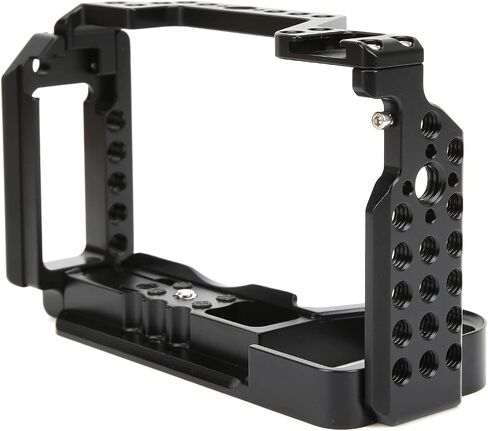 DENASH CAMERA CAGE RABBIT CAGE ، سبيكة الألومنيوم المصنعة CNC لكاميرا SLR ، قفص الأرانب ، المقاومة ، جوفاء أسود مع مفتاح سداسي لأضواء الفيديو من أجل in Saudi Arabia