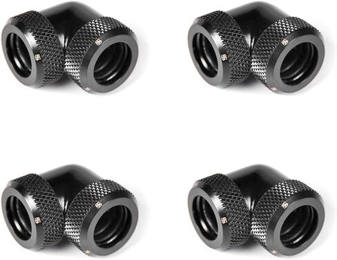 Barrow 12mm Multi-Link to Multi Link Fitting ، زاوية 90 درجة ، أسود ، 4 عبوات in Saudi Arabia