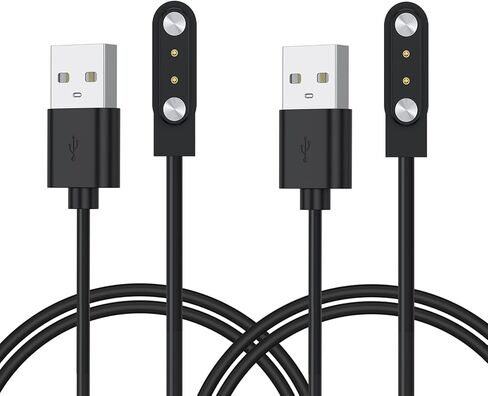 2Pack لـ Gloryfit Smart Watch Charger Cable ، كابل شحن USB المغناطيسي 3.3 قدم لـ Gloryfit T80 T70 T60 T50 P99 P98 Smart Watch (2 PIN تباعد 4 مم) in Kuwait
