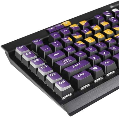 Skinit Decal بشرة أخرى متوافقة مع لوحة مفاتيح K95 RGB Platinum Mechanical Gaming - تصميم شعار LSU Tiger Eye المرخص رسميًا in Kuwait