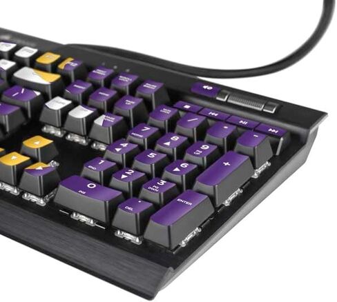 Skinit Decal بشرة أخرى متوافقة مع لوحة مفاتيح K95 RGB Platinum Mechanical Gaming - تصميم شعار LSU Tiger Eye المرخص رسميًا in Kuwait
