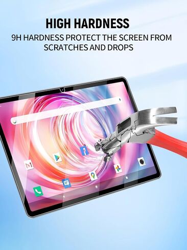 واقي الشاشة لـ Moonstars D126C Android 14 Tablet 11 بوصة ، ومضاد للخلع 9H فيلم زجاجي يسهل تثبيته ، بدون فقاعة ، عبوة 2 in Kuwait