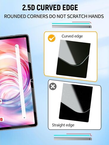 واقي الشاشة لـ Moonstars D126C Android 14 Tablet 11 بوصة ، ومضاد للخلع 9H فيلم زجاجي يسهل تثبيته ، بدون فقاعة ، عبوة 2 in Kuwait