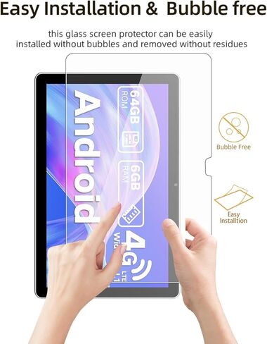 بالنسبة إلى Nintaus AP32 Android 13 Octa-Core Tablet 10.1 بوصة 2024 واقي الشاشة ، Wuniak Heriak Glass Film Anti-Scratch High Touch Sensitivity ، 2 Pack in Kuwait